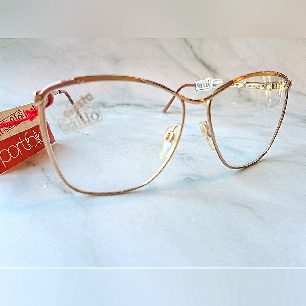 Authentically VINTAGE Rx'able Eyeglass Frame, Safilo big lens glasses 57-13-135
